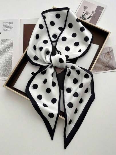 1pc Women Carriage Print Fashion Style Silk Scarf Bandana,Hair Band,Head Band Ideal For Dressing Up Your Look