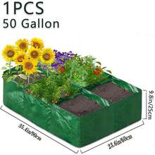 6-Pocket Vertical Planting Bags, Elevated Garden Bed, Durable PE Vegetable Grow Bags Suitable For Potatoes/Tomatoes/Flowers, Garden Planting Containers - Green - View 9