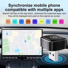 2025款有线转无线CarPlay适配器，二合一迷你智能盒，即插即用，支持无线Android Auto车载连接，适用于原车有线CarPlay和有线Android Auto。 - A - 查看 8