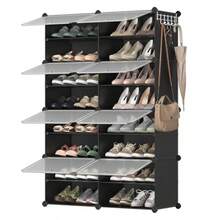 SONGMICS Gabinete de Zapatero de 8 Pisos para clóset y Entrada ULPC034B01 Accesorio para Rack de Calzado - 8 cubos - Ver 8
