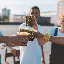 10/20/50*90 chiếc cốc giấy chấm bi đen 9oz, cốc dùng cho tiệc tùng, cốc cà phê, cốc nước lạnh, cốc trà, thích hợp cho tiệc sinh nhật, đám cưới, Ngày của Mẹ. - Nhiều màu - Xem 3