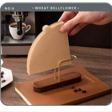 1 pieza Soporte vertical de madera para filtros de café, caja de almacenamiento a prueba de polvo, estante universal para filtros, organizador de accesorios de café para el hogar/oficina, apto para filtros cónicos y redondos, diseño minimalista - Multicolor - Ver 3