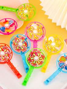 Sifflet et moulin à vent colorés, convenant pour les fêtes et les collectionneurs. Petit cadeau de jouet sifflet et moulin à vent pour le rachat de points de récompense - Multicolore - Voir 2