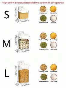 Sealed Food Storage Containers With Lids, Leak-Proof And Moisture-Proof Kitchen Storage Boxes For Grains, Nuts, Flour, Rice, Etc. Airtight Storage Containers, Kitchen Organization And Food Storage, Household Kitchen Accessories, Portable Leak-Proof Food Storage Containers, Kitchen Organization Accessories - Multicolor - View 12