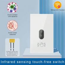 Interruptor inteligente con sensor de infrarrojos - Opciones con y sin WiFi, panel de vidrio templado, control con un gesto de la mano, compatible con Alexa/Smart Home/Tuya, control remoto y programación a través de la aplicación, apto para LED/incandescente de hasta 400W, no requiere cable neutro, material ignífugo de PC - Multicolor - Ver 12