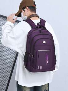 1pc Unisex Large Capacity Business Laptop Backpack, Suitable For Travel, Tourism, High School And College Students - Multicolor - View 5