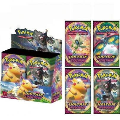 Pokemon TCG Battle Game Card Pack Box, 10/24/36 Packs, Anime Collectible Trading Cards, Party Gift, Random Style