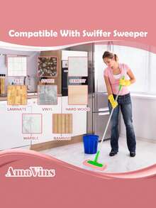 Reusable Super Microfiber Mop Pads, Suitable For Sweeping Robots, Dry & Wet Dual-Use Mop Covers, Washable Mop Pads For Floor Cleaning, Mop Replacement Covers, Household Dry & Wet Rotating Mop Cloths (Replacement Only, Mop Body Not Included) - Type a - View 8