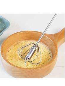 1pc Multifunctional Stainless Steel Whisk & Milk Frother, Home Baking Tools, Cream Egg Hand Blender, Household Push Blender Blender - Egg Whisk, Milk Frother, Hand Push Blender Blender Multi-Tool Eid Al-Adha Mubarak - View 4