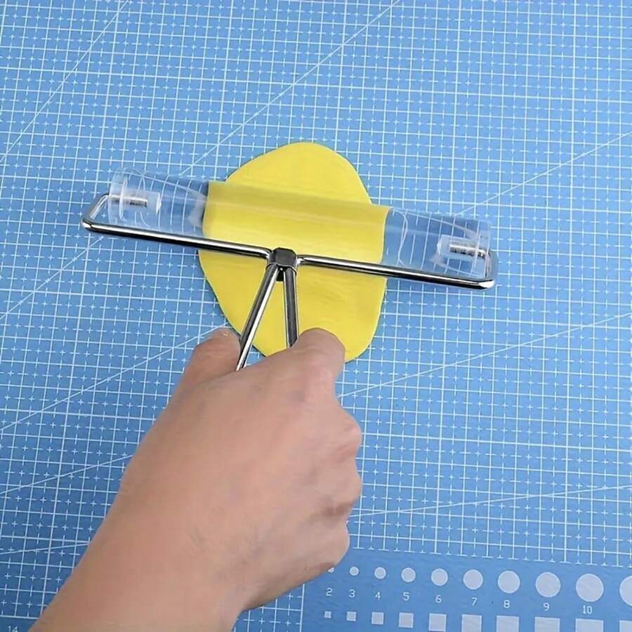 1pc Acrylic Transparent Pottery Clay Handheld Acrylic Rolling Pin, Transparent Clay Rolling Pin With Metal Handle, Used For Various Surface Techniques In Pottery Making And Sculpture, Handheld Non-Stick Convenient And Practical - Clear - View 1