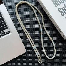 奢华银色水钻挂绳，长款斜挎肩带，闪亮水钻手机挂绳，时尚钻石斜链，适用于手机、包包、相机，生日礼物 - 斜背繩 - 查看 4