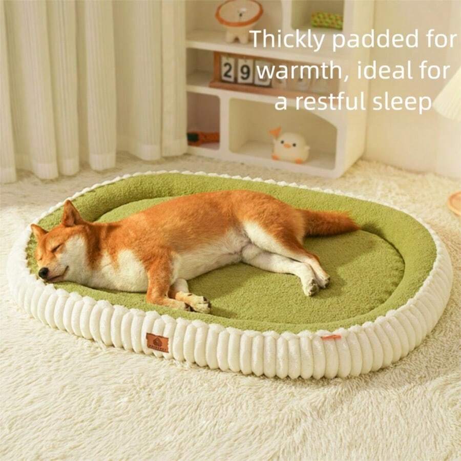1 pieza Cama suave y cómoda para mascotas, cama para perro/gato extraíble y lavable, adecuada para mascotas pequeñas/medianas/grandes para dormir y descansar - Verde - Ver 1