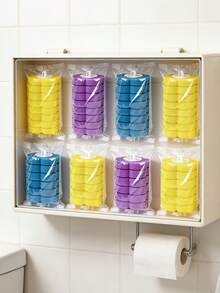 18 piezas/Set Cabezales de cepillo de inodoro desechables con solución de limpieza, paquete de repuesto de 3 colores mezclados, adecuado para sistema de limpieza de inodoro desechable, accesorios de limpieza de baño higiénicos, compatible con la mayoría de los cepillos de inodoro desechables, adecuado para uso doméstico y comercial - A - Ver 3