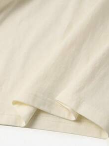 Teen Boys' Casual Summer Short-Sleeve Set With English Letters, Stylish Outdoor Sports Spring/Summer T-Shirt And Shorts Set, Loose Fit Suitable For Warm Weather Teenagers' Versatile Los Angeles English Letter Printed Fashionable Round Neck Short-Sleeved Shorts Set Is Perfect For Outdoor Travel,Teen Boy Clothes Set # Crew Neck Letter Print T-Shirt + Drawstring Shorts Set (Summer) - 杏色 - 查看 4