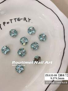 6件組 K9 水鑽美甲裝飾，多面超亮奢華水晶疊鑽無底座美甲飾品 - 彩色 - 查看 9