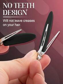 30pcs Creaseless Hair Clips, Crease-Resistant Hair Clips For Hairstyling And Makeup Application - Black - View 3