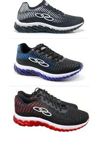 Kit Of 3 Pairs Of Comfortable Athletic Shoes For Gym, Walking, And Outdoor Activities - New Release - Unisex Running Shoes - Ptobc+Blue+Red - View 13