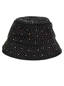 1 pieza Sombrero de cubo de protección UV de moda hecho a mano con cristales brillantes para mujer - multicolor - Ver 9