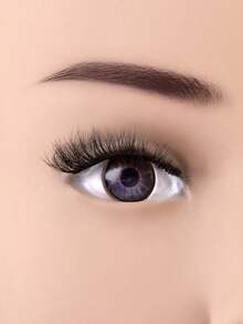 10 Pairs 14mm Criss-Cross False Eyelashes - Black - View 4