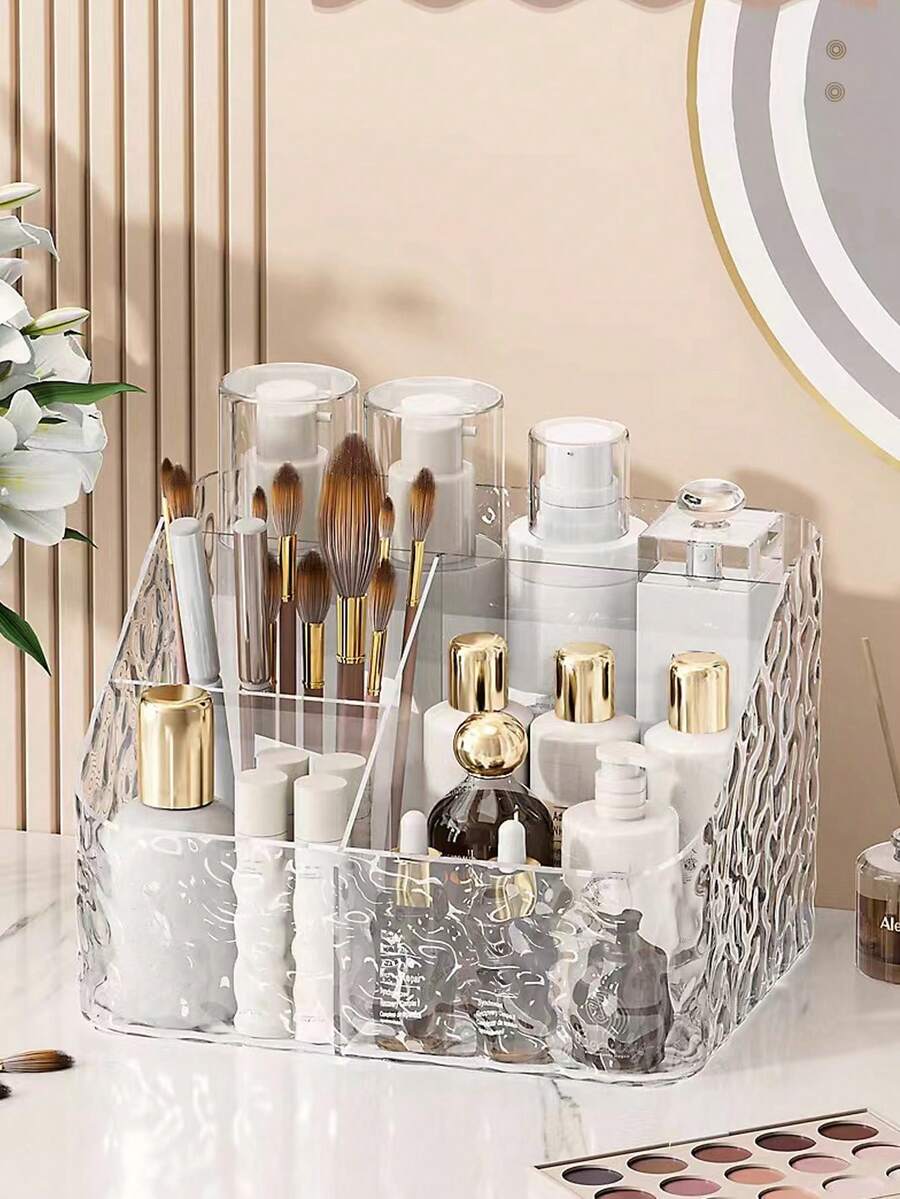 1pc Multi Space Storage Box, Makeup Organizer, Bathroom Toothbrush And Toothpaste Storage Basket, Makeup Brush And Eyebrow Pen Storage Rack, Bathroom Storage And Organization, Home Decoration, Gifts - Multicolor - View 1