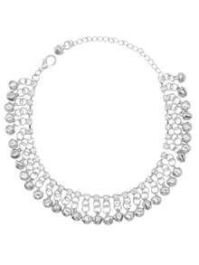 Bohemian Style Jingle Bell Anklet, Gold Crystal Tassel Anklet, Beach Summer Foot Jewelry, Unisex - Multicolor - View 3