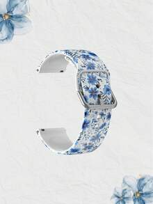 Dây đeo đồng hồ đa năng 20/22mm với họa tiết hoa màu xanh cổ điển, tương thích với đồng hồ thông minh , Honor - Dây đeo bằng silicon, phù hợp với GT2/GT3, Watch 3/Galaxy. - Nhiều màu - Xem 7
