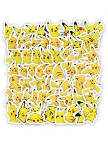 Pokemon Pikachu Stickers 50 Pieces - Waterproof Vinyl, Cute Cartoon Decals For Kids Laptop Water Bottle Scrapbooking - Multicolor - View 3