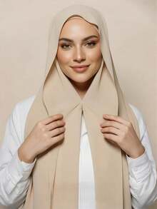 一件式三合一速戴雪纺头巾，内置磁铁和底帽/一体式速戴头巾 - 无需别针，防滑贴合，几秒即可轻松佩戴。适合日常搭配长袍、户外活动、祈祷和礼拜。 - Built-in magnetic hijab - 查看 21