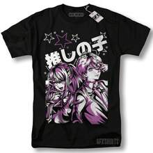 Oshi No Ko Ai Hoshino Shirt Girl Call Of The Night Anime Manga Graphic T-Shirt (1) - 黑色 - 查看 8