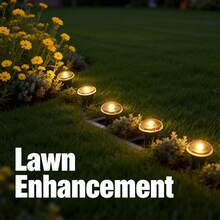 30Pcs Solar LED Pathway Lights Outdoor, 32Ft/10M,8 Modes, Solar Garden Lights Waterproof, Multi Color Landscape Stake Lights, In-Ground Yard Lawn Walkway Lights For Patio Backyard Camping Party Garden Decorr - ánh sáng ấm áp - Xem 11