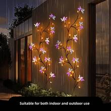 Dây đèn LED trang trí, 8 chế độ chiếu sáng, dùng nguồn USB, dài 1,3 mét, thích hợp trang trí tường phòng ngủ trong nhà, đám cưới, tiệc Giáng sinh, vòng hoa cây thông Noel (Không bao gồm pin) - trắng ấm - Xem 5