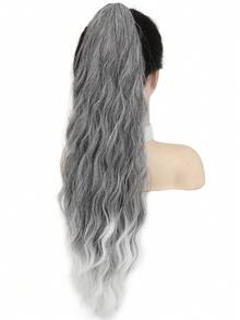 WIGGAGA Ss Style Inspo Woman Vacation Outfits Valentine's Day Summer Outfits Summer 26 Inch Long Water Wave Heat Resistant Synthetic Ponytail, Daily Use Wig Hair Scrunchie For Women - Ombre - View 3