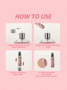 Bộ 5 chai xịt nước hoa mini in họa tiết hoa kèm móc khóa hình bướm 3D, chai xịt cầm tay có thể nạp lại tiện dụng khi đi du lịch, mặt dây chuyền hình bướm thanh lịch và hộp đựng nước hoa. - Nhiều màu - Xem 5