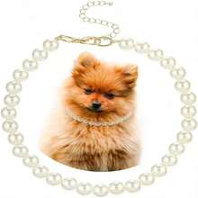 Collier de luxe pour animaux de compagnie, élégant et haut de gamme, fait de faux perles, taille ajustable, confortable et convenant aux chats et aux chiens - Multicolore - Voir 13