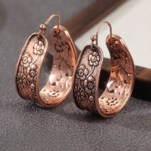 DIYCCPC 1 Pair Handcrafted Vintage Earrings, Delicate Jewelry Accessory For Women's Daily And Holiday Wear, Perfect Gift For Her - Camel - View 6