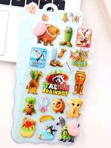 3D卡通可爱贴纸 | 适用于DIY装饰手机壳、笔记本电脑、台式电脑、笔记本、计划本、马克杯、冰箱、旅行包等。也可用作笔记本电脑贴纸、计划本配件、可爱装饰品、装饰贴纸，适用于任何光滑表面。 - 彩色 - 查看 14