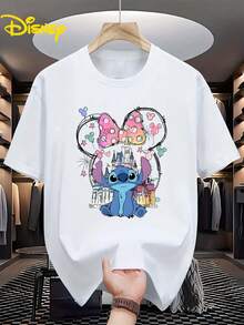 Authorized By Disney, Disney Toy Story Woody T-Shirt Is Full Of American Retro Prints, Suitable For Everyday Street Wear, Necessary In Summer, And A Gift For Disney Lovers. - White - View 1
