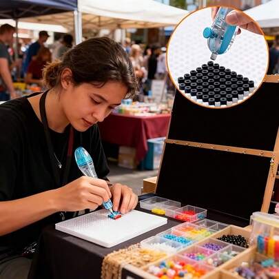 3D像素艺术笔，2.6毫米笔尖，自动机械设计，符合人体工程学的手柄，透明设计增强可视性