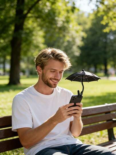 1pc Flexible Phone Sun Shade, A Mini Sun Visor For Outdoor Activities To Block Sunlight And Rain For Your Phone, Prevent Glare And Reflection When Taking Photos, Easy To Use, No Electricity Required