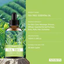 NIVAVIN 30ml/60ml/100ml Teebaumöl in verschiedenen Größen, Teeextrakt, langanhaltender Duft geeignet für Gesicht, Haar, Haut, Körper, kann mit Aroma-Diffuser/Stein/Massage verwendet werden, schön gestaltet, tragbar, geeignet für Zuhause, Büro, Reisen, sinnvolles Geschenk für Freunde - Teebaum - Übersicht 12