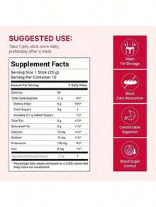 Coleology Cutting Jelly (10 Days) - Garcinia Cambogia (HCA) Jelly Sticks. Delicious Pomegranate Flavored. Chia Seeds, Collagen. - 150ml - View 6