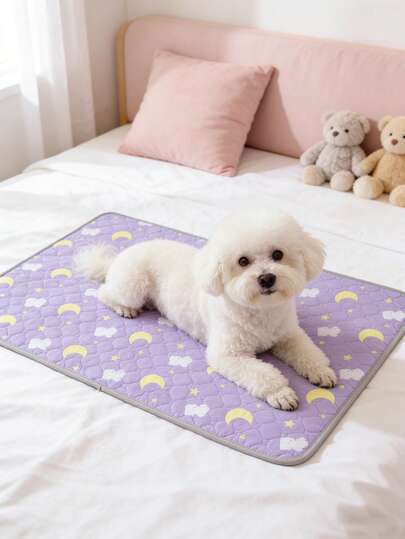 New Printed Cute Pattern Pet Pads, Washable Reusable Puppy Pee Pads, Waterproof Puppy Training Pads, Cartoon Dog Diapers