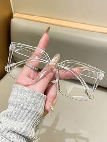 1/3副方形塑料电脑眼镜框，适用于电脑、游戏、电视、智能手机，可缓解眼疲劳，轻便时尚的光学眼镜 - 彩色 - 查看 9