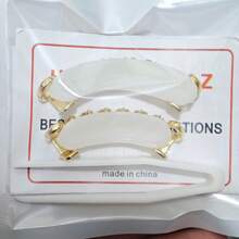 THATBOY 2pcs/Set Love Connection Hollow Zirconia Tooth Grillz, Copper Inlay, Hip Hop Style Jewelry, Cool Party Gift For Women - Multicolor - View 22