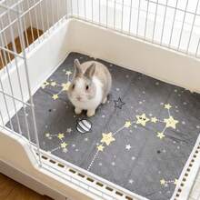 1 Buah Alas Tidur Hamster dan Kelinci Motif Bintang Musim Panas, Bernapas, Menyerap, dan Anti Bocor, Alas Tidur Hewan Peliharaan Kecil, Alas Anti Urine, Alas Sarang Hewan Peliharaan, Alas Pelatihan Anjing, Ideal untuk Melatih Hewan Peliharaan Buang Air, Dapat Digunakan di Mobil, Kandang Bermain & Rumah - View 6