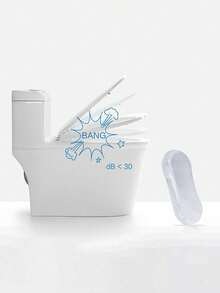 5pcs Toilet Seat Cover Set: Soundproof, Anti-Collision, Reusable, Oval Shape, Self-Adhesive - View 1