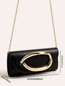 Cartera de embrague de unicolor vintage retro, bolso de mano a juego con todo, bolso de mujer de PU elegante, y para boda, fiesta, baile de graduación, cena, bolsos de embrague de moda para mujer - Negro - Ver 6