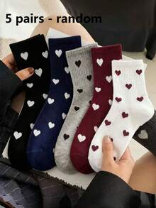6 Paar Damen zufällig gemischte Farbe bequeme atmungsaktive Lässig-Stil Overknee-Socken, maschinenwaschbare elegante Overknee-Socken - Verschiedenfarbig - Übersicht 8