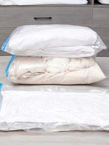 5/3/1 Piezas Bolsas de almacenamiento por compresión al vacío gruesas, bolsas comprimidas impermeables y antihumedad para ropa de cama, viajes, dormitorio, bolsas reutilizables para ahorrar espacio, útiles escolares, decoración del dormitorio, regalo de Navidad - Ver 9
