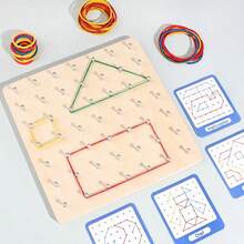 Bộ ghép hình bằng gỗ 2 trong 1, gồm bảng ghim, 29 thẻ hai mặt, dây chun và các chi tiết trang trí, giúp phát triển tư duy, khả năng định hướng không gian, sự sáng tạo và trí tưởng tượng của trẻ, là món quà sinh nhật dễ thương hoàn hảo. - Nhiều màu - Xem 7